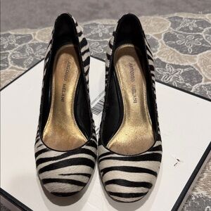 ANTONIO MELANI Zebra Striped Heels